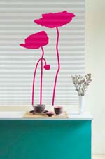 Sticker COQUELICOTS rose fushia (dcor adhsif pour Store Minute)