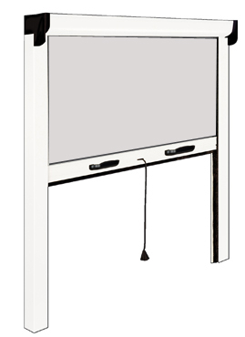 Store extrieur OCCULTANT enroulable 120 x 160 cm Blanc